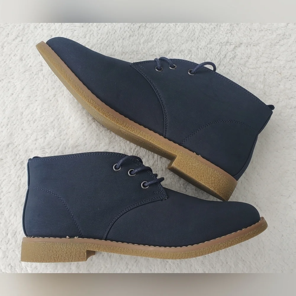 Maui Island Dylan Navy Blue chunky Boho Women's Ankle Boots‎ Size 8M